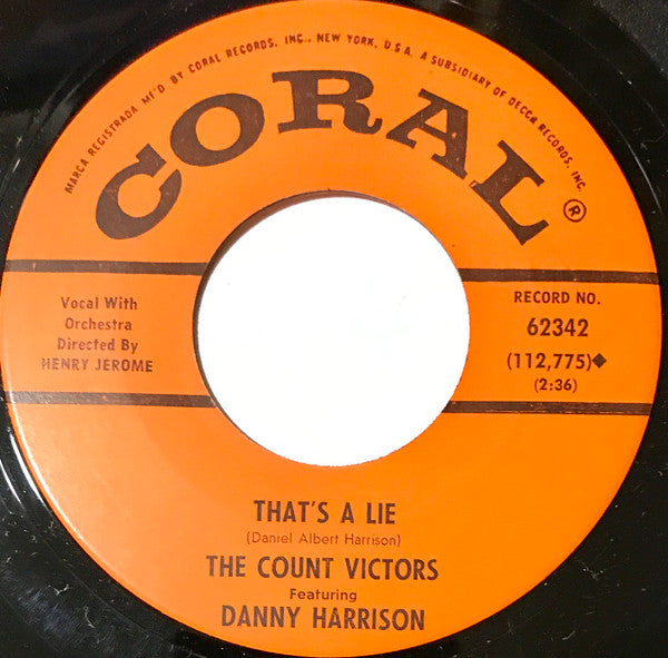 The Count Victors Featuring Danny Harrison (6) : Old Acquaintance / That's A Lie (7", Single, Ora)