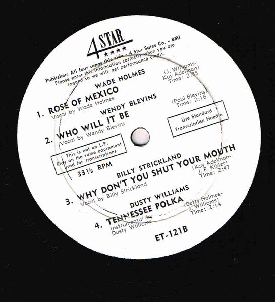 Various : Untitled (10", Comp, Promo, Transcription)