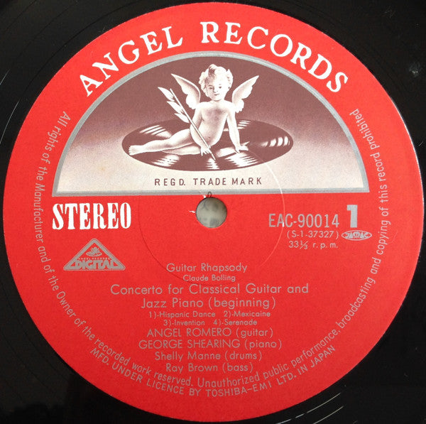 Angel Romero (2) & George Shearing : Claude Bolling: Concerto For Classic Guitar And Jazz Piano (LP, Album)