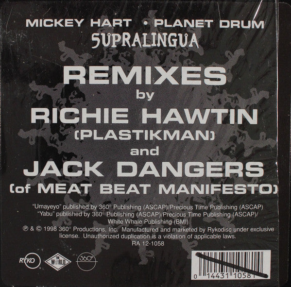 Mickey Hart • Planet Drum : Supralingua Remixes (12")