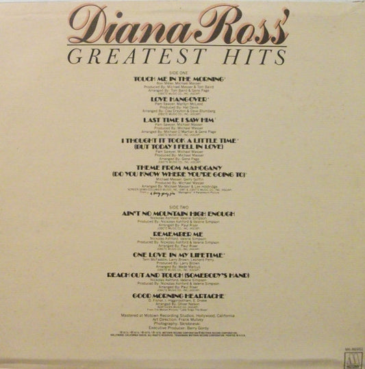Diana Ross : Diana Ross' Greatest Hits (LP, Comp, Club)