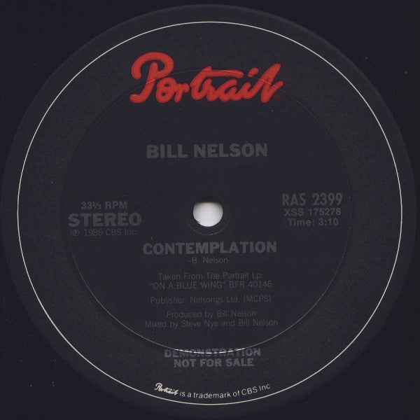 Bill Nelson : Contemplation (12", Promo)