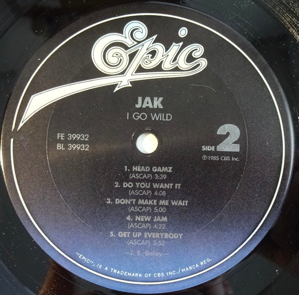 Jak (5) : I Go Wild (LP, Album)