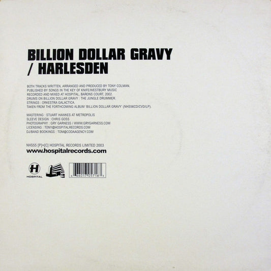 London Elektricity : Billion Dollar Gravy / Harlesden (12")