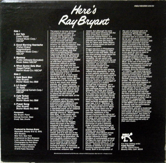 Ray Bryant : Here's Ray Bryant (LP, Album, RP)