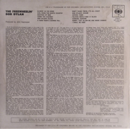 Bob Dylan : The Freewheelin' Bob Dylan (LP, Album)