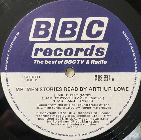 Arthur Lowe : Mr. Men (LP, Comp)