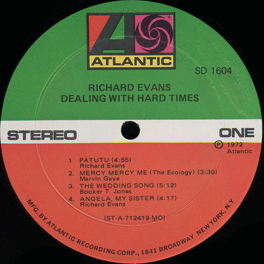 Richard Evans (2) : Dealing With Hard Times (LP, Album, MO )