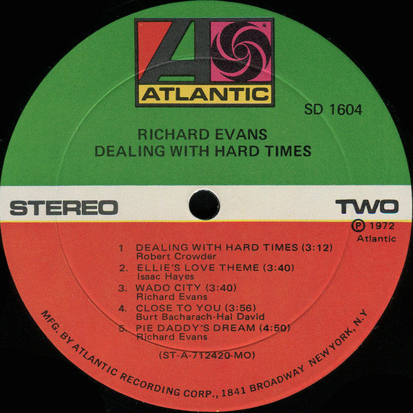 Richard Evans (2) : Dealing With Hard Times (LP, Album, MO )