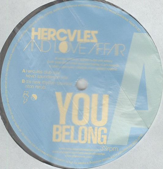 Hercules And Love Affair* : You Belong (12")