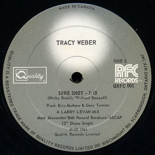 Tracy Weber : Sure Shot (12", Single)