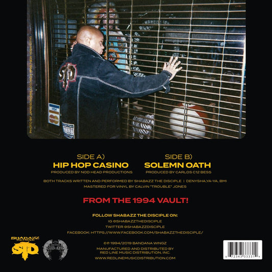 Shabazz The Disciple : Hip Hop Casino b/w Solemn Oath (7")