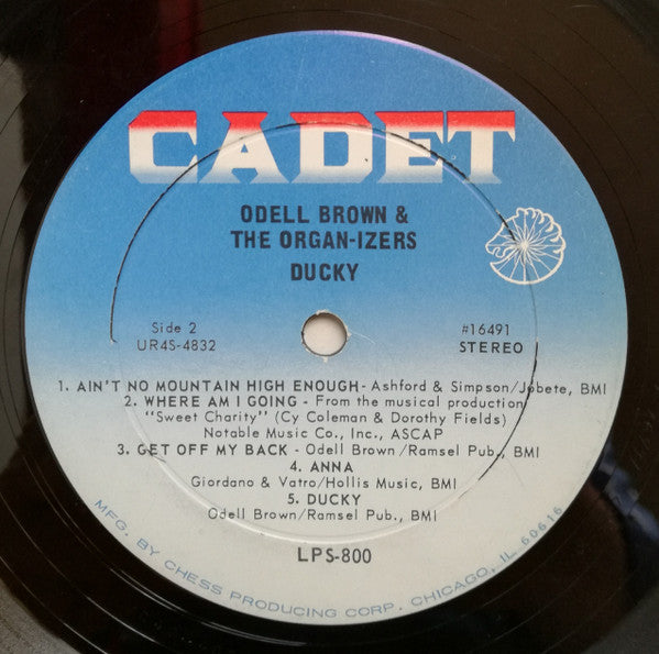 Odell Brown & The Organ-izers : Ducky (LP, Album, Ind)