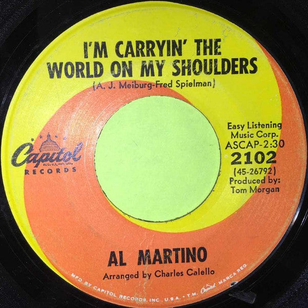 Al Martino : Love Is Blue (L'Amour Est Bleu) (7")