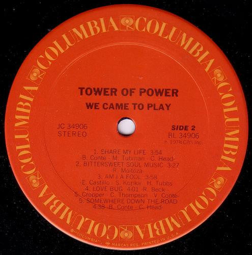 Tower Of Power : We Came To Play (LP, Album)