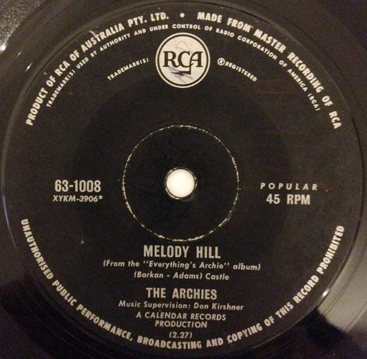 The Archies : Sugar, Sugar / Melody Hill (7", Single)