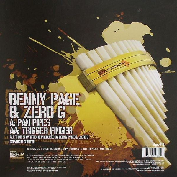 Benny Page & Zero G (4) : Pan Pipes / Trigger Finger (12")