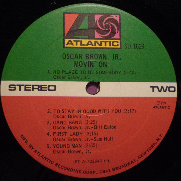 Oscar Brown, Jr.* : Movin' On (LP, Album)