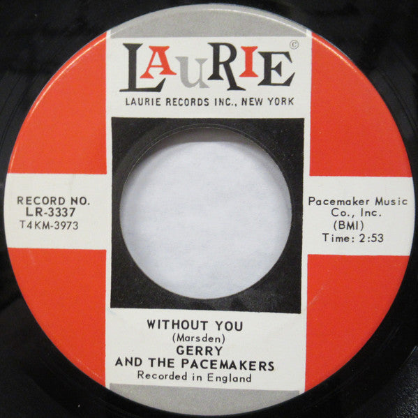 Gerry & The Pacemakers : La La La / Without You (7", Single)