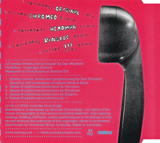 Cut/Copy* : Saturdays (CD, Single)