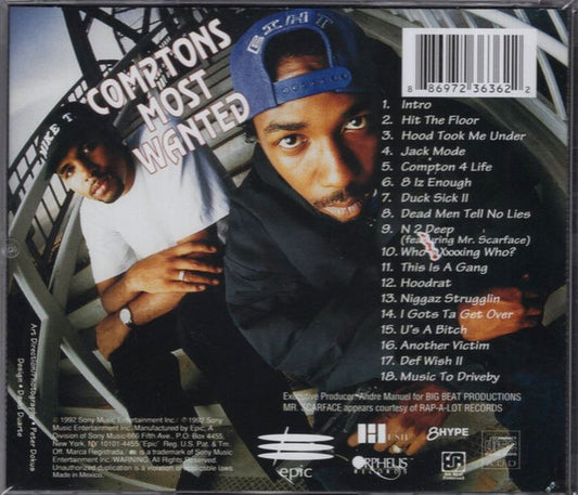 Comptons Most Wanted* : Music To Driveby (CD, Album, RE)