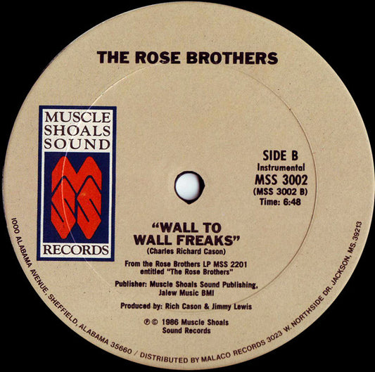 The Rose Brothers : Wall To Wall Freaks (12")