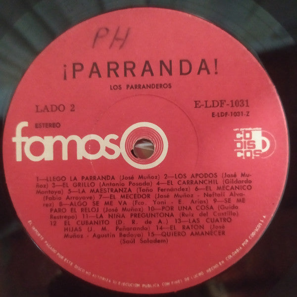 Los Parranderos : ¡ Parranda ! (LP, Album)