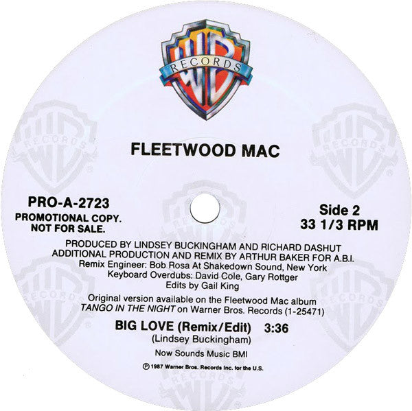 Fleetwood Mac : Big Love (12", Promo)