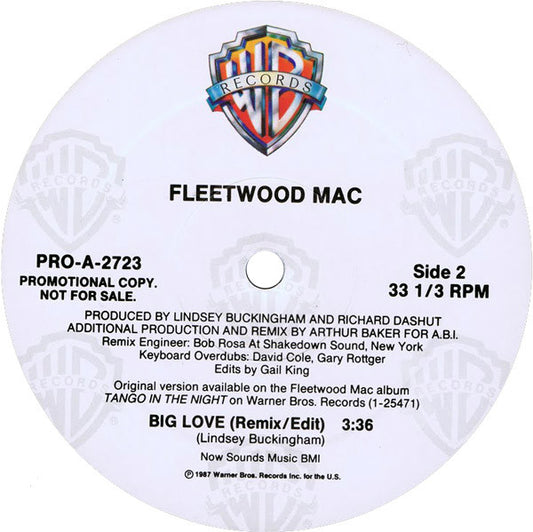 Fleetwood Mac : Big Love (12", Promo)