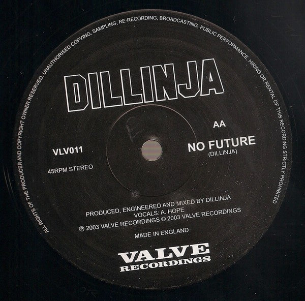 Dillinja : Fast Car / No Future (12")