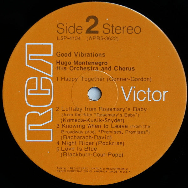 Hugo Montenegro : Good Vibrations (LP, Album, Ind)