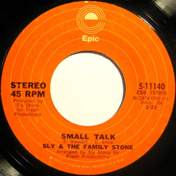 Sly & The Family Stone : Time For Livin' (7", Single, Styrene)