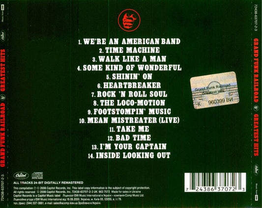 Grand Funk Railroad : Greatest Hits (CD, Comp, RM)