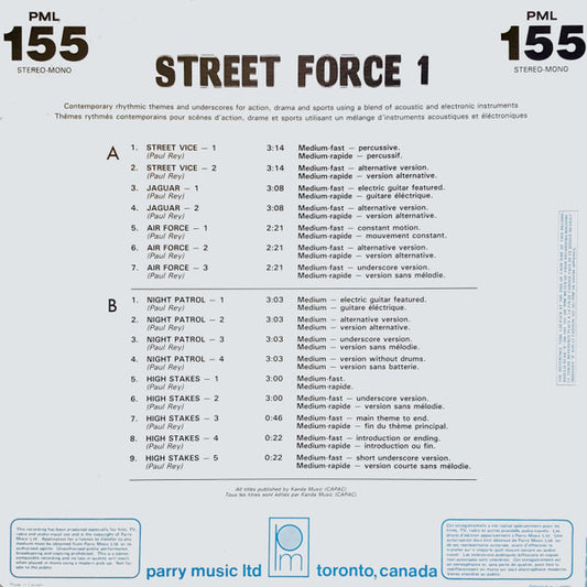 Paul Rey : Street Force 1 (LP)