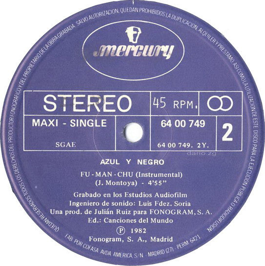 Azul Y Negro : La Noche (12", Maxi)