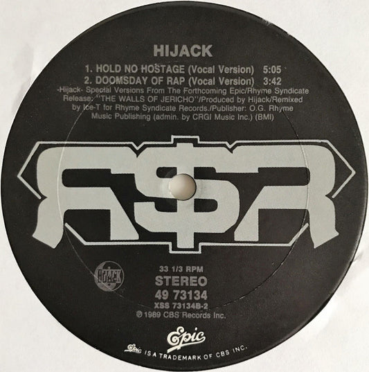 Hijack (2) : The Badman Is Robbin' / Hold No Hostage / Doomsday Of Rap (12")