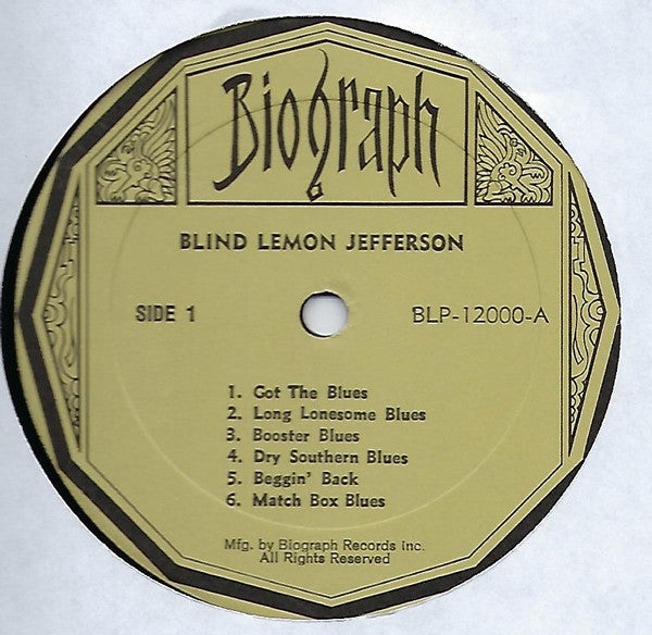 Blind Lemon Jefferson : 1926-29 (LP, Comp)