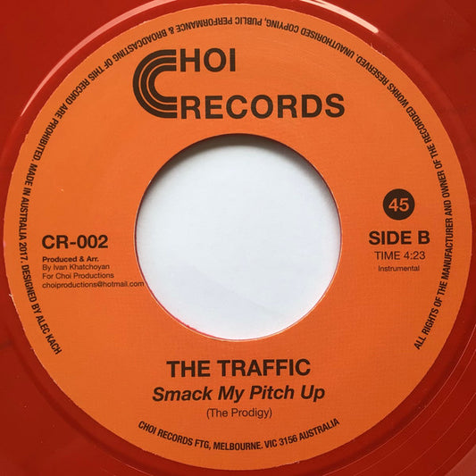 The Traffic : Whitelines (7", Single, Ltd, RP, Red)