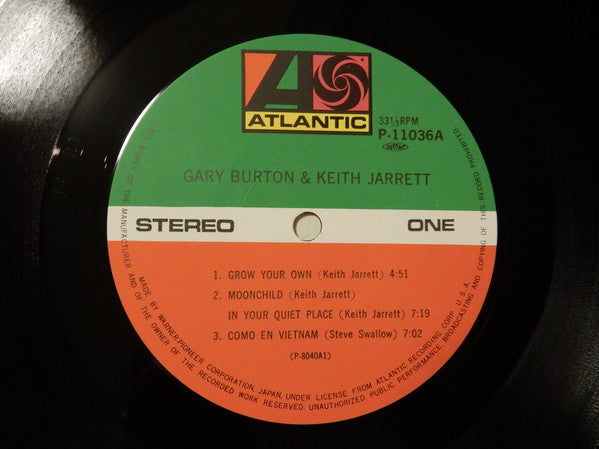 Gary Burton & Keith Jarrett : Gary Burton & Keith Jarrett (LP, Album)
