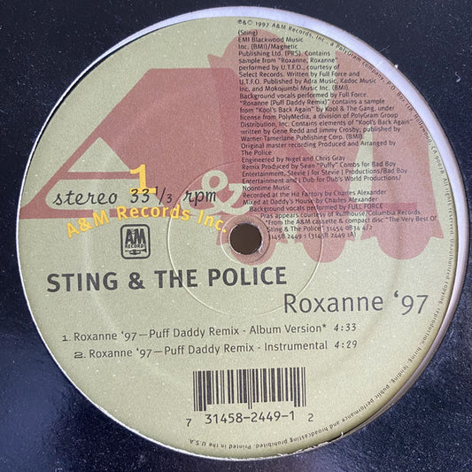 Sting & The Police Featuring Pras* : Roxanne '97 (Puff Daddy Remix) (12")