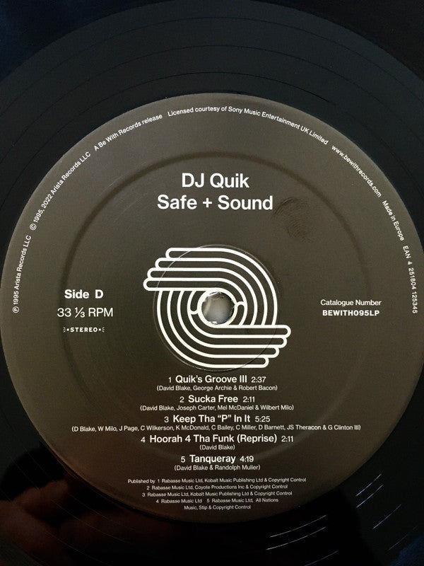 DJ Quik : Safe + Sound (2xLP, Album, RE, RM)