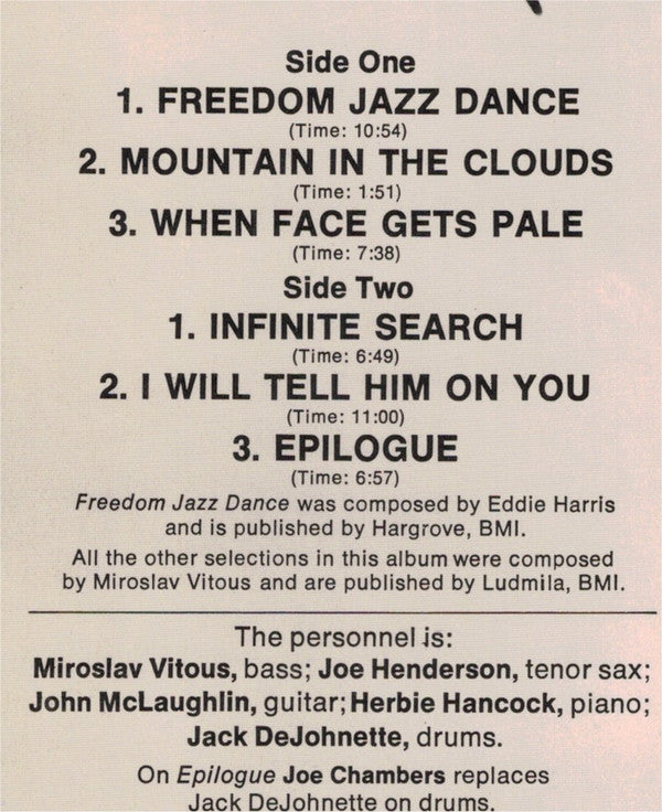 Miroslav Vitous : Infinite Search (LP, Album, PR )