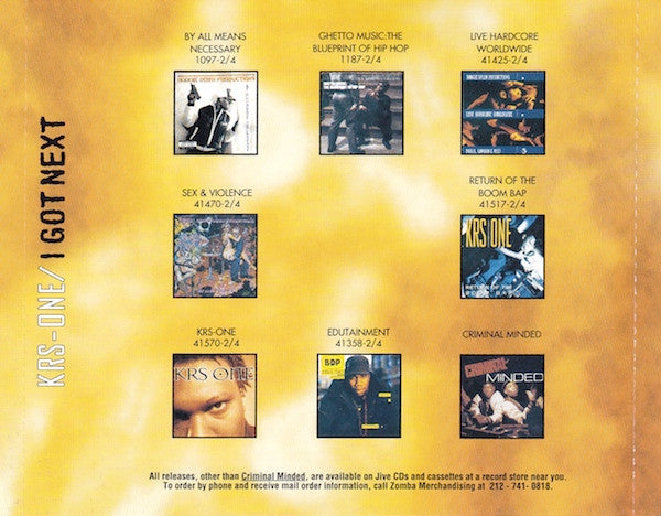 KRS-One : I Got Next (CD, Album, Enh)
