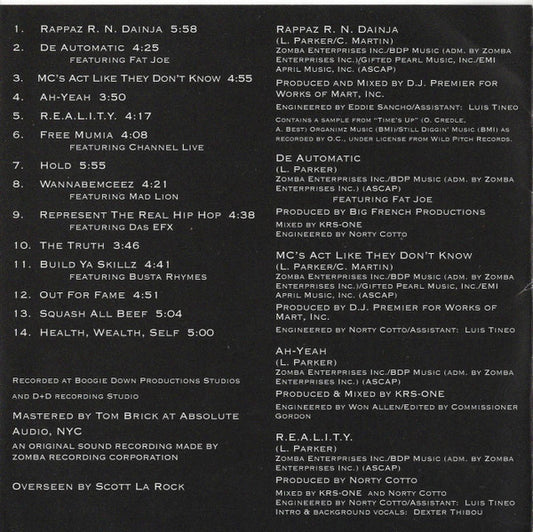 KRS-One : KRS ONE (CD, Album)