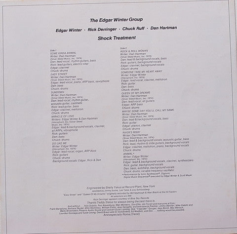 The Edgar Winter Group : Shock Treatment (LP, Album)