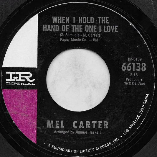 Mel Carter : (All Of A Sudden) My Heart Sings (7", Single, Styrene, Mon)