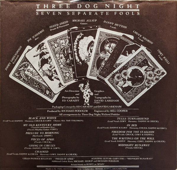Three Dog Night : Seven Separate Fools (LP, Album, Club, San)