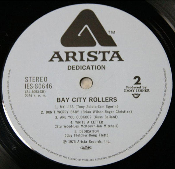 Bay City Rollers : Dedication (LP, Album, 2nd)
