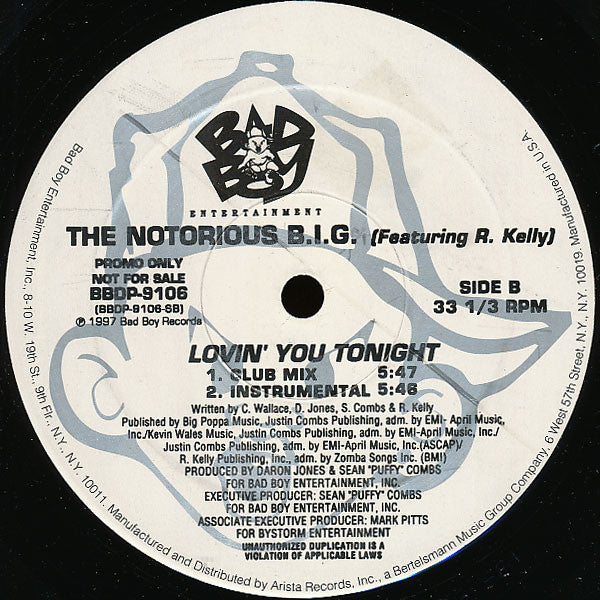The Notorious B.I.G.* Featuring R. Kelly : Lovin' You Tonight (12", Promo)