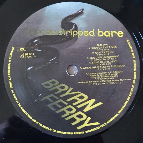 Bryan Ferry : The Bride Stripped Bare (LP, Album, Gat)